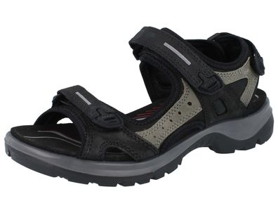 ECCO Yucatan Offroad Damen Sandalen schwarz black mole Oil Nubuk