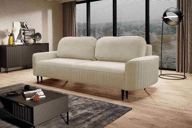 FURNIX Schlafsofa 140 x 200cm Vinona 2 Personen mit Schlaffunktion VLL2 Beige