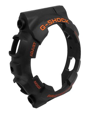 Casio G-Shock > Bezel Lünette Resin schwarz GA-100BR-1A orange Schrift