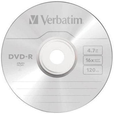 Verbatim DVD-R 4,7GB Speichermedium – Zuverlässige Datenarchivierung, 100er Pack