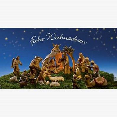 Weihnachtskarte aus Puzzleteilen Krippe Krippenspiel Krippe Weihnachtskarte Puzzle
