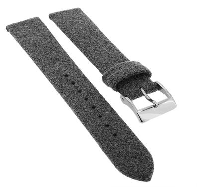 Junghans Uhrenarmband | Leder/Filz 17mm grau meliert MAX BILL 047/4542