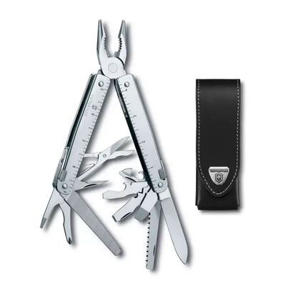 Victorinox SwissTool X Multitool mit Schere und Leder-Etui - Farbe: