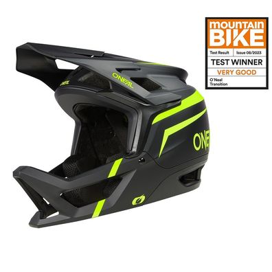 O'NEAL Bike Fullface Helm Transition Flash Black/Neon Yellow