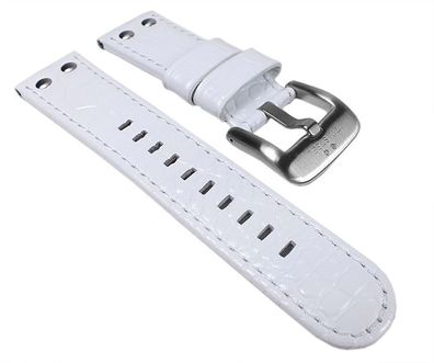 TW STEEL Marken Ersatzband Leder Band 22mm weiß u.a für Canteen TW804 TW54 TW10