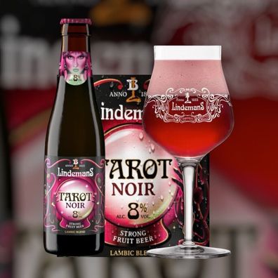 Lindemans Tarot Noir 6 x 0,25l - belgisches Waldfrucht Bier mit 8% Vol. 7,52/L