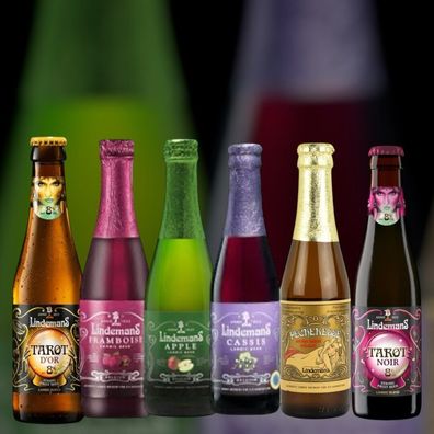 Lindemans Bier Mixpaket Tarot Noir, Tarot D'or, Apple ...6 x 0,25 L 7,52/L