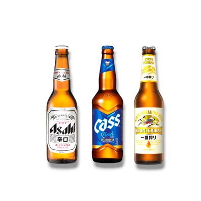 Asahi Super Dry - Cass Fresh & Kirin Ichiban Bundle 24 x 0,3L