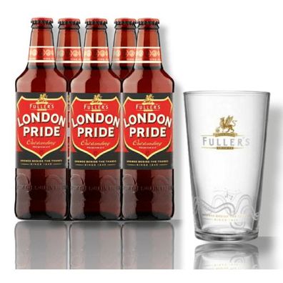 5 x Fullers London Pride inklusive Original Fullers Englisches Ale mit 4,7% Vol