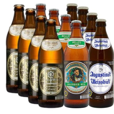 Bayrisches Augustiner Bier Mix Paket 24 x 0,5 L