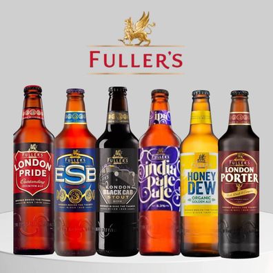 Fullers Brewery Bier im Mix - IPA, ride, orter, oney, SB und Black Cab 12x 0,5 L