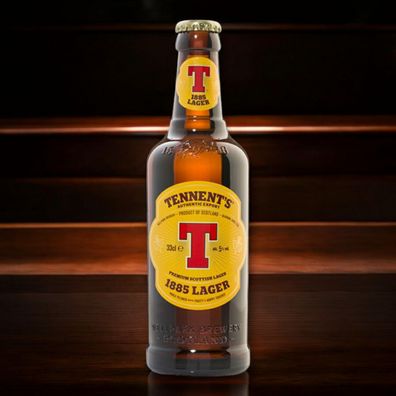 Tennent's Lager 1885 Ein Klassiker Bier aus Schottland 5% Vol.24 x 0,33L 7,52/L