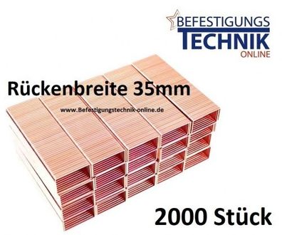 Klammern 35×15mm für Kartonverschlusshefter Bostitch Akku DSA-3519-E KL-07 2M