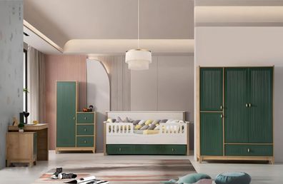 Stilvoll Kinderzimmer Set Besteht Aus Bett 2? Kleiderschrank Schreibtisch