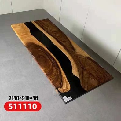 Epoxid Harz Esstisch Echtes Holz Massive Möbel Wasserfall Epoxy Tisch Möbel Neu