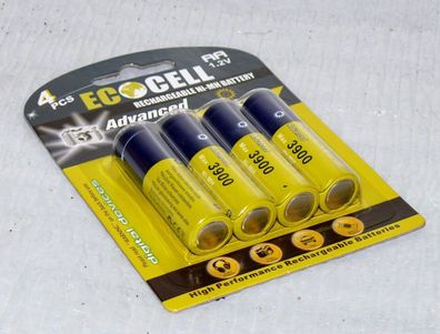 4St. AA Aufladbare Akku Batterie Ni-MH 1,2V 3900mAh Kamera Telefon RC Fahrzeuge