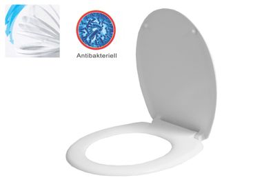 WC Sitz weiß mit Absenkautomatik Deckel Toilette WC-Brille Toilettendeckel