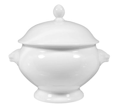 Seltmann Weiden Löwenkopfterrine mit Deckel 3,00 l Lukullus weiss 001.096376