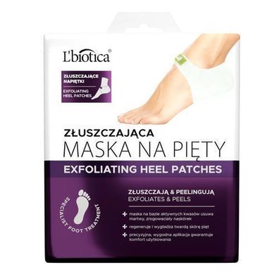 L'biotica Fußmaske Peeling für Fersen, 1 Paar