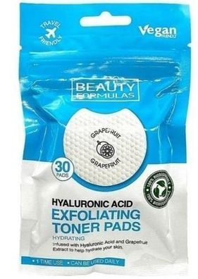 Beauty Formulas Peeling-Pads mit Hyaluronsäure, 30 Stk