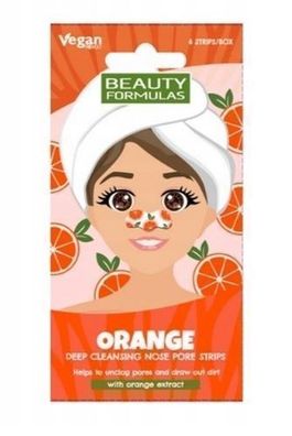 Beauty Formulas Tiefenreinigende Orangen-Nasenpflaster, 6er-Pack