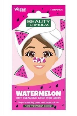 Beauty Formulas Nasenstreifen Wassermelone, 6 Stk