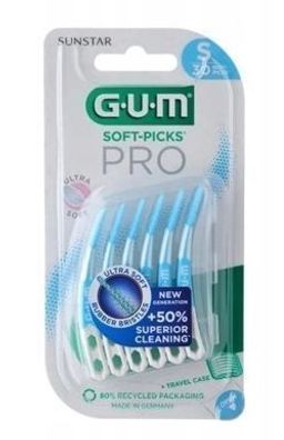 Sunstar Gum Soft-Picks Pro Interdentalbérsten Klein 689, Packung mit 30 Stéck