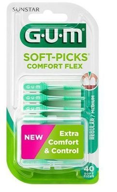 Sunstar Gum Soft-Picks Comfort Flex Interdentalbérsten 660 Medium, 40 Stéck