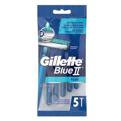 Gillette Blue II Plus Einwegrasierer, 5 Stück