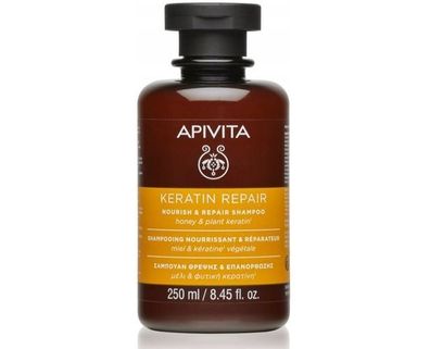 Apivita Keratin Repair Nähr-Shampoo zur Regeneration, 250 ml