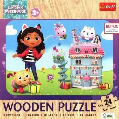 Trefl Holzpuzzle 24 Teile - Fröhliche Gabby & Freunde