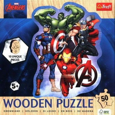 Trefl Holzpuzzle 50 Teile Avengers Abenteuer