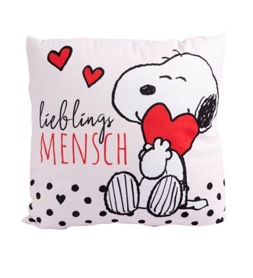 Peanuts Snoopy Kissen MorgenMuffel / Lieblingsmensch 30 x 30 cm