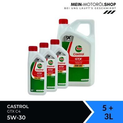 Castrol GTX 5W-30 C4 5 + 3 Liter