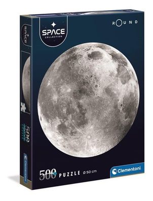 Clementoni Puzzle Rund 500 Teile Mond NASA 2024