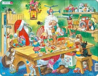 Larsen Puzzle Weihnachtswerkstatt 140 Teile