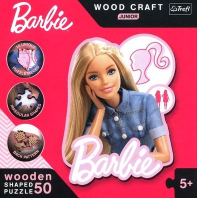 Trefl Holzpuzzle 50 Teile Barbie Junior Spielzeug