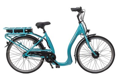 26 Zoll City Elektro Fahrrad Tiefeinsteiger Shimano 7 Gang Nexus Rücktritt Türkis