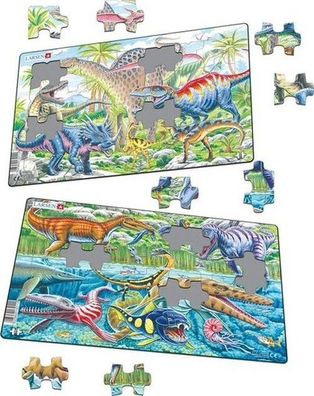 Larsen Puzzle "Wilde Natur" Dino Ära, 28 Teile