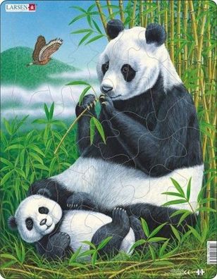 Larsen Puzzle "Panda", 33 Teile, Hardcover, 2023