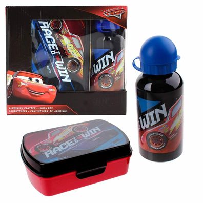 Brotdose & Alu Trinkflasche | Disney Cars | Kinder Lunchbox-Set