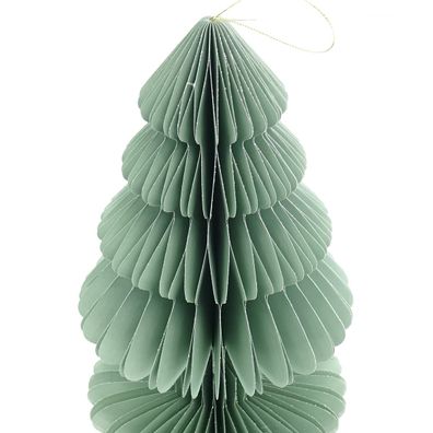 Kaemingk Weihnachtsanhänger Tannenbaum Mintgrün Glitter & Aufhänger 20 cm - Papier