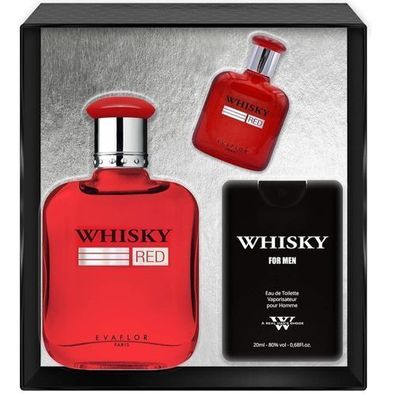 Evaflor Whisky Red Herrenduft-Set: Eau de Toilette 100 ml, 10 ml & 20 ml