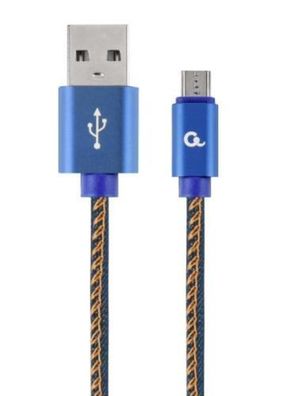 Gembird Premium Micro-USB Kabel, 1m, Jeans Design