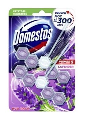 Domestos Power 5 WC-Duftspéler Lavendel, 2 x 55 g