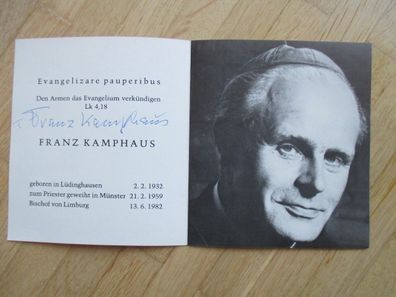 Bischof em. von Limburg Franz Kamphaus - handsigniertes Autogramm!!!