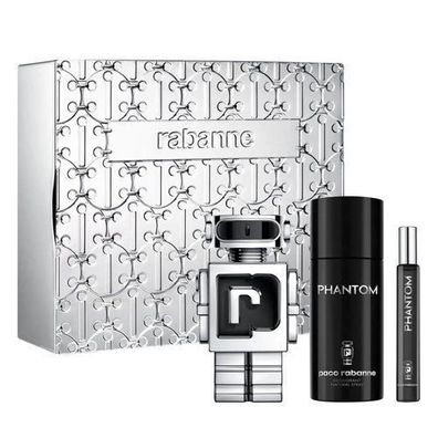 Paco Rabanne Phantom Geschenkset: Eau de Toilette 100 ml, Deodorant 150 ml & Mini Eau