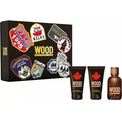 Dsquared2 Wood Pour Homme Geschenkset: Eau de Toilette 50 ml + Duschgel 50 ml + After