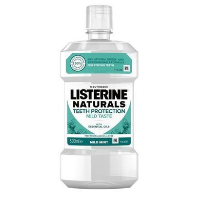 Listerine Naturals Zahnfleischschutz & Zahnsteinschutz Mundspélung, 500 ml