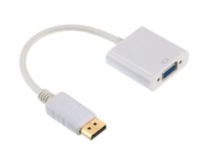 Adapter DisplayPort auf VGA Konverterkabel Weiß